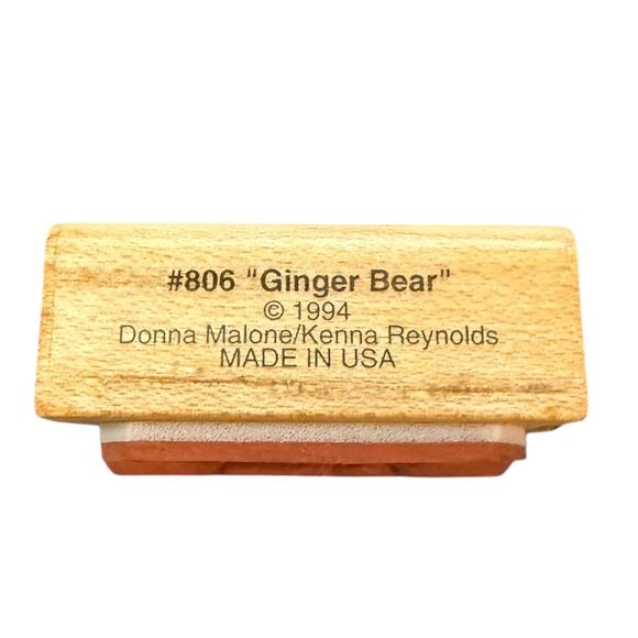 Donna Melone/Kenna Reynolds Ginger Bear #806 Rubber Stamp - Picture 3 of 3